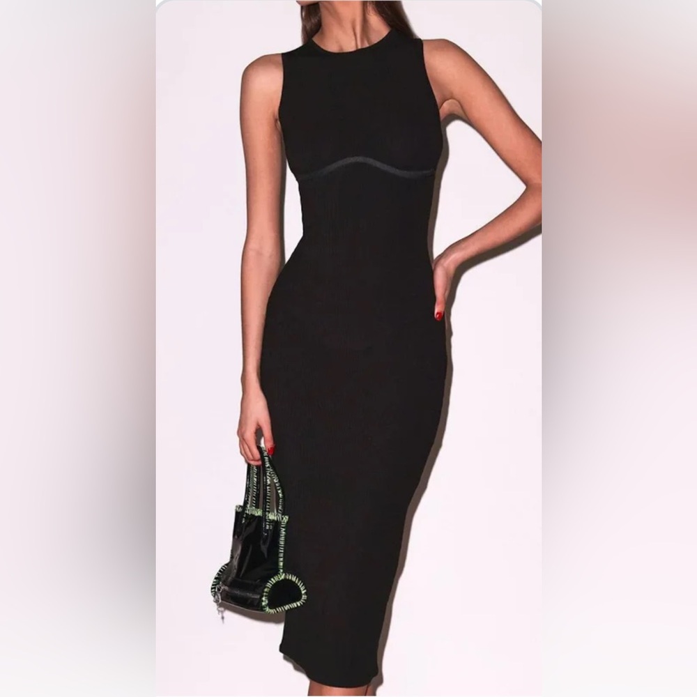 Alexander Wang Midnight Black Fitted Dress